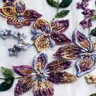 tissu de dentelle de fleur de la largeur 3D de 140cm/dentelle broderie de fleur pour le textile à la maison