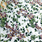 tissu de dentelle de fleur de la largeur 3D de 140cm/dentelle broderie de fleur pour le textile à la maison