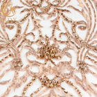 Broderie perlée de luxe exquise de la décoration 3D de tissu de robe l'épousant