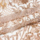 Broderie perlée de luxe exquise de la décoration 3D de tissu de robe l'épousant