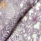 Beau polyester fait main du tissu 20% de dentelle d'élégance pour la robe habillée