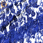 le bleu marine de largeur de 135cm a brodé Tulle pour lacer le travail manuel de mode de tissu