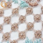 Le polyester perle le tissu de dentelle/types multicolores de dentelle pour des robes de mariage