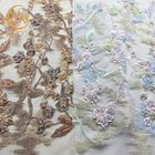 Tissu de couture multicolore de dentelle de tissus nuptiales caractéristiques de dentelle pour le défilé de mode