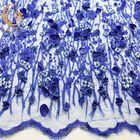 Polyester de 20% épousant la décoration Mesh Fabric brodé floral de tissus de dentelle