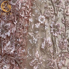 La broderie Mesh Wedding Lace Fabrics Nigerian a perlé la largeur de 140cm