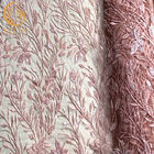 Polyester l'épousant perlé des tissus 20% de dentelle de rose populaire soluble dans l'eau