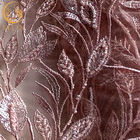 Polyester l'épousant perlé des tissus 20% de dentelle de rose populaire soluble dans l'eau