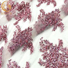 MDX Mesh Embroidery Glitter Lace Fabric soluble dans l'eau avec des paillettes
