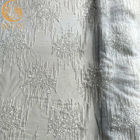 Le beau scintillement brodé blanc lacent le polyester du tissu MDX 20% pour des robes