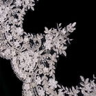 Équilibre brodé classique de dentelle de la fleur 3D largeur de 53 pouces avec des perles