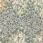 Nylon fait main du tissu 80% de dentelle de décoration pailletée soluble dans l'eau