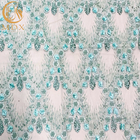 Broderie nette faite main de la décoration 3D de fleur de tissu perlé élégant de dentelle