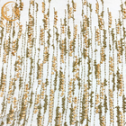 Largeur matérielle en nylon du tissu 135Cm de dentelle de fleur de l'or 3D