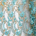 la robe nuptiale de tissu de dentelle d'Applique de 140Cm dénomme la broderie perlée pour le mariage